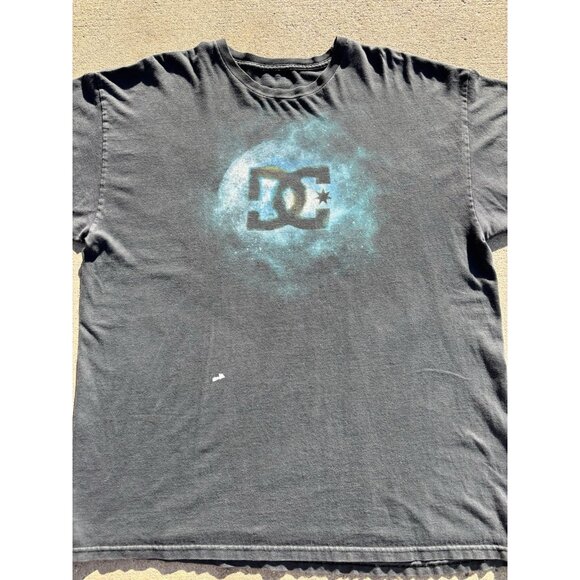 DC Skater Graphic T Shirt Y2K Sun Faded Distressed - Picture 4 of 5